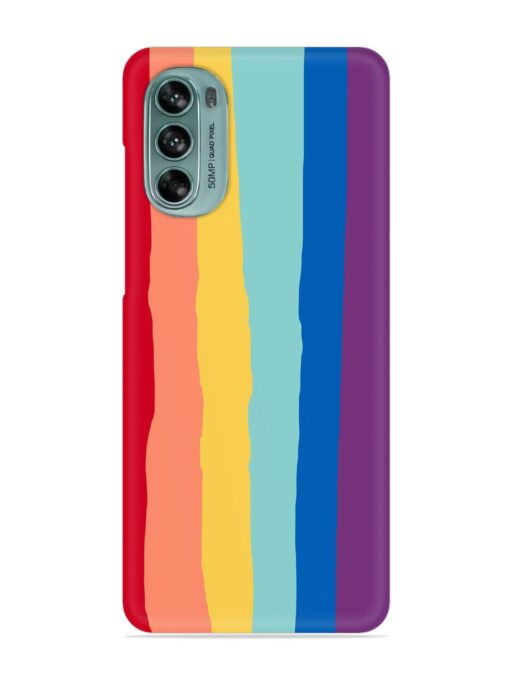 Rainbow Genuine Liquid Snap Case for Motorola Moto G62 (5G) Zapvi