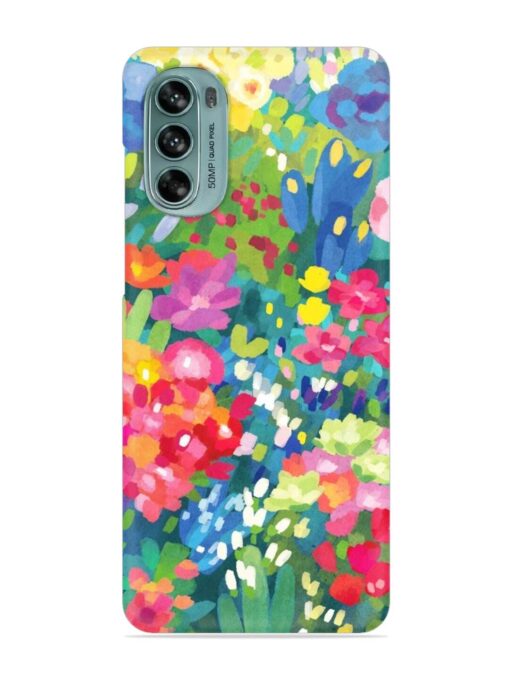 Watercolor Flower Art Snap Case for Motorola Moto G62 (5G)