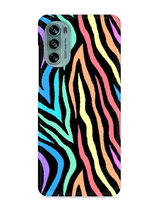 Colorful Abstract Zebra Snap Case for Motorola Moto G62 (5G) Zapvi