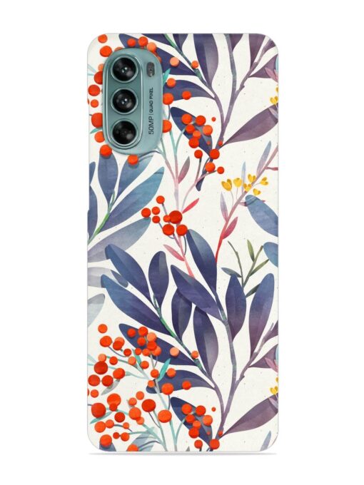 Seamless Floral Pattern Snap Case for Motorola Moto G62 (5G)