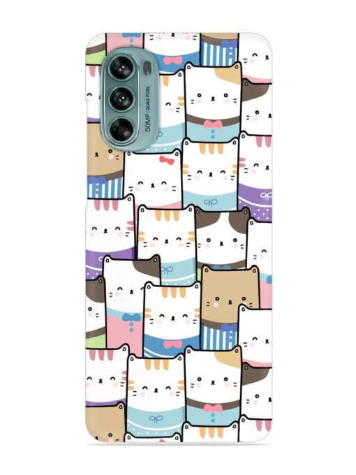 Cute Adorable Cat Snap Case for Motorola Moto G62 (5G) Zapvi