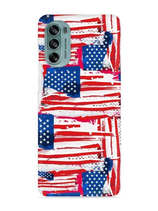 Usa Flag Seamless Snap Case for Motorola Moto G62 (5G) Zapvi