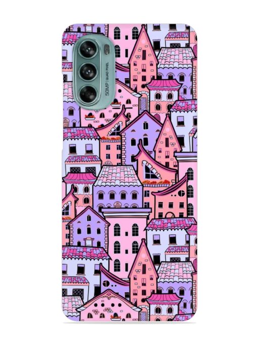 Seamless Pattern Houses Snap Case for Motorola Moto G62 (5G)