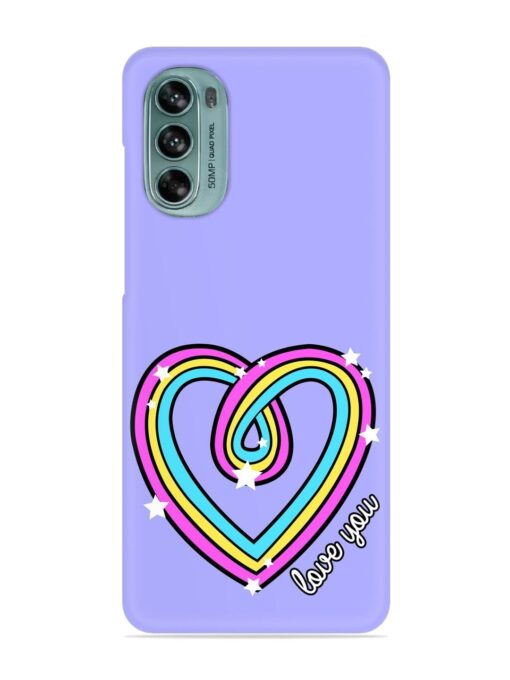 Colorful Rainbow Heart Snap Case for Motorola Moto G62 (5G) Zapvi