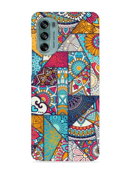 Patchwork Pattern Vintage Snap Case for Motorola Moto G62 (5G) Zapvi