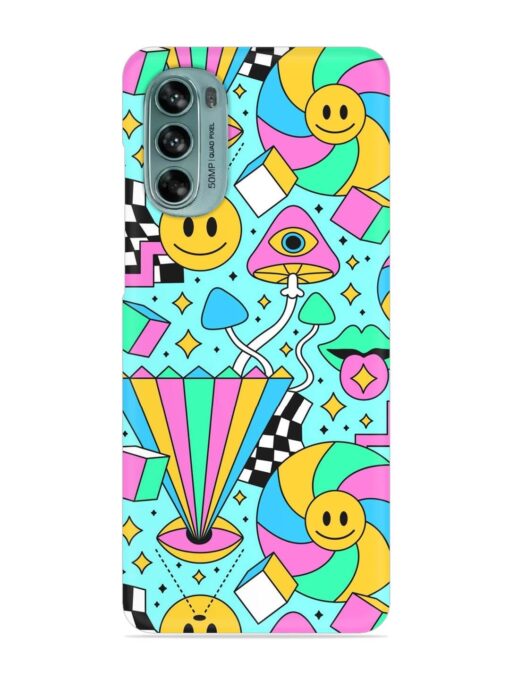 Trippy Rainbow 60S Snap Case for Motorola Moto G62 (5G) Zapvi