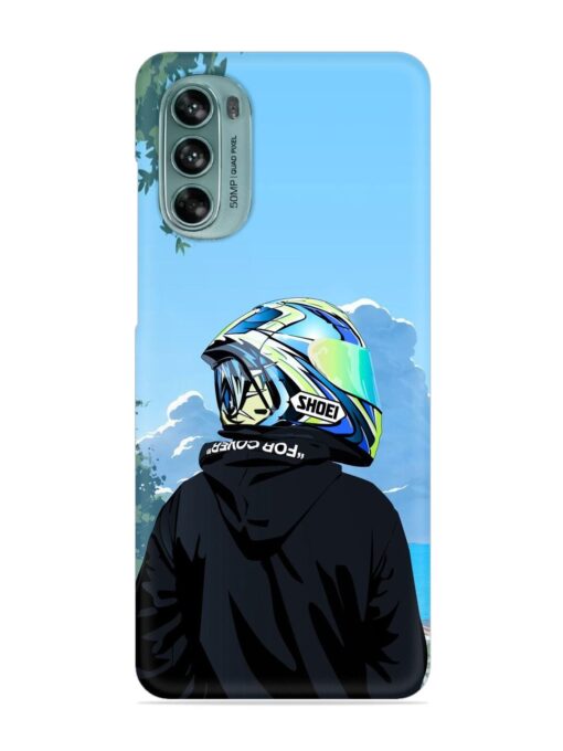 Rider With Helmet Snap Case for Motorola Moto G62 (5G) Zapvi