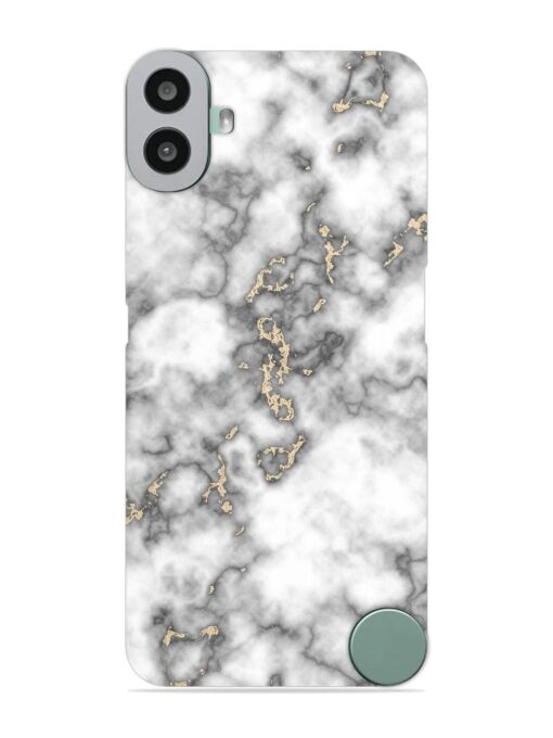 Gray And Gold Marble Snap Case for Nothing CMF Phone 1