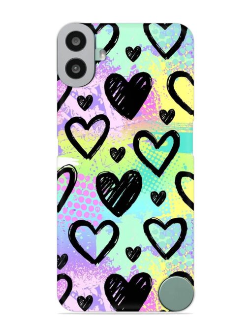 Bright Pattern Hearts Snap Case for Nothing CMF Phone 1