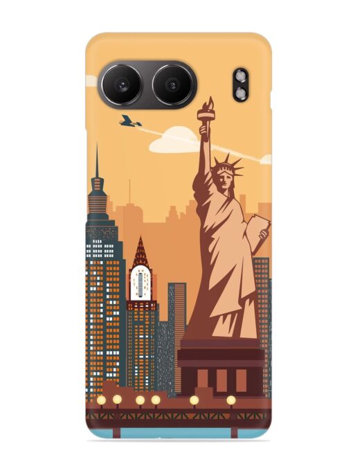 New York Statue Of Liberty Architectural Scenery Snap Case for Oneplus Nord 4 (5G)