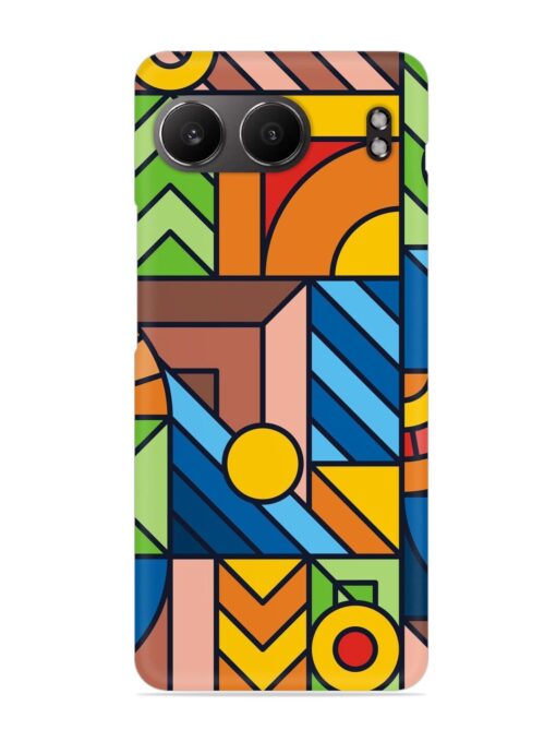 Colorful Geometric Snap Case for Oneplus Nord 4 (5G)