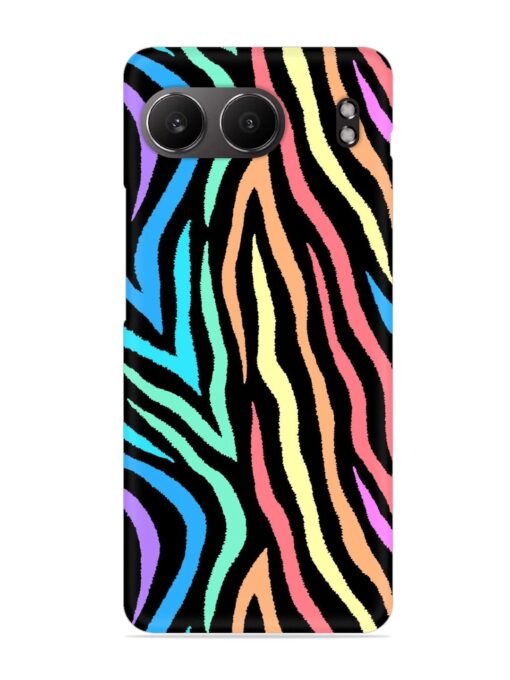 Colorful Abstract Zebra Snap Case for Oneplus Nord 4 (5G)