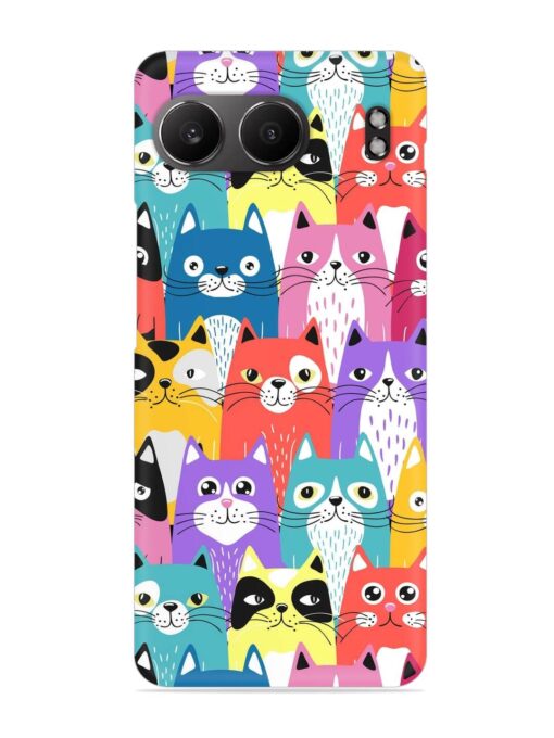 Funny Cartoon Cats Snap Case for Oneplus Nord 4 (5G)