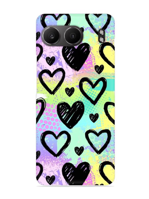 Bright Pattern Hearts Snap Case for Oneplus Nord 4 (5G)