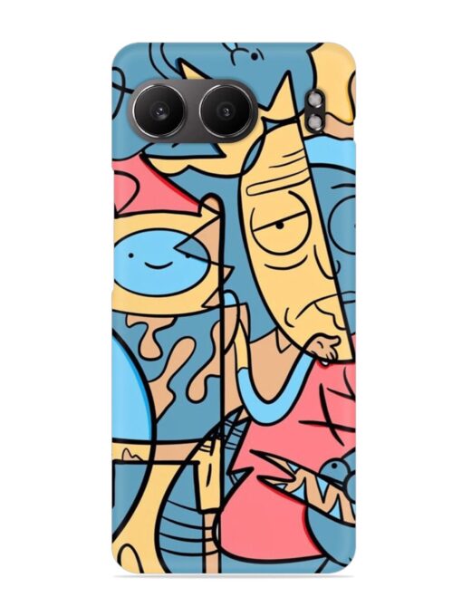 Silly Face Doodle Snap Case for Oneplus Nord 4 (5G)