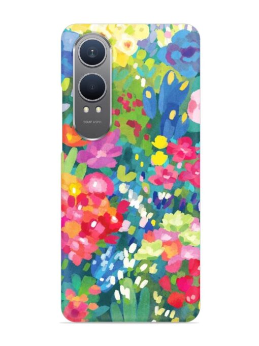 Watercolor Flower Art Snap Case for Oneplus Nord Ce 4 Lite (5G)