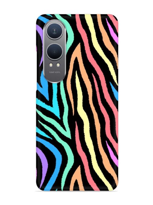 Colorful Abstract Zebra Snap Case for Oneplus Nord Ce 4 Lite (5G)