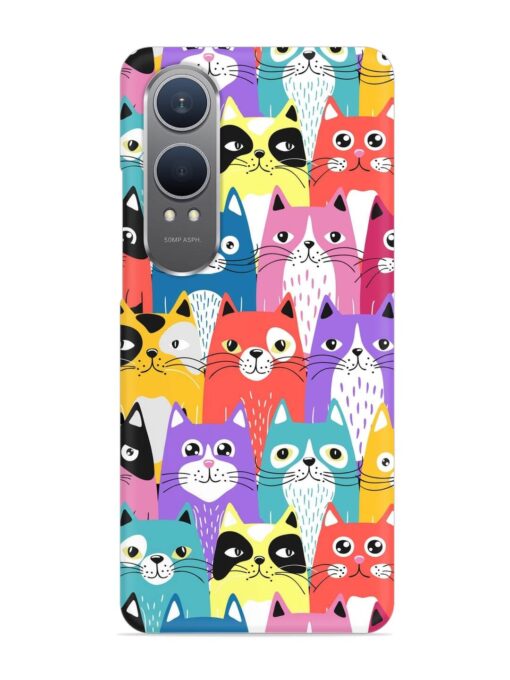 Funny Cartoon Cats Snap Case for Oneplus Nord Ce 4 Lite (5G)