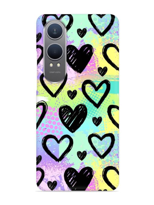 Bright Pattern Hearts Snap Case for Oneplus Nord Ce 4 Lite (5G)