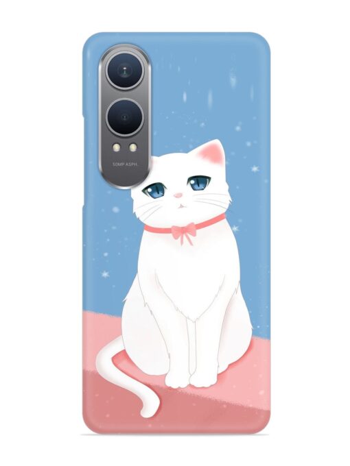 Cute White Cat Snap Case for Oneplus Nord Ce 4 Lite (5G)