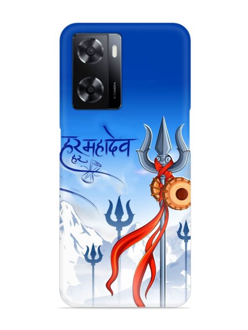 Har Har Mahadev Trishul Snap Case for Oppo A57 (5G) Zapvi