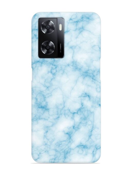 Blue White Natural Marble Snap Case for Oppo A57 (5G) Zapvi