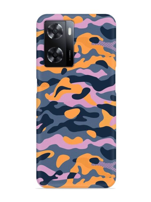 Camouflage Army Military English Orange Art Snap Case for Oppo A57 (5G) Zapvi