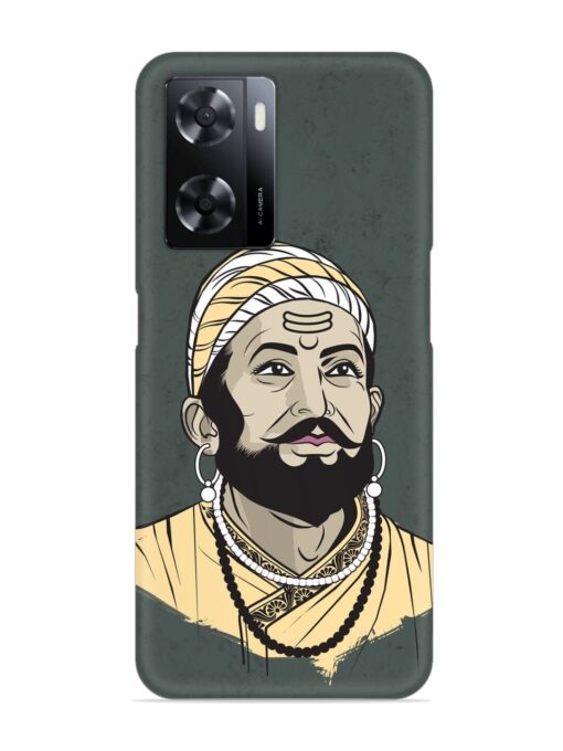 Shivaji Maharaj Vector Art Snap Case for Oppo A57 (5G)