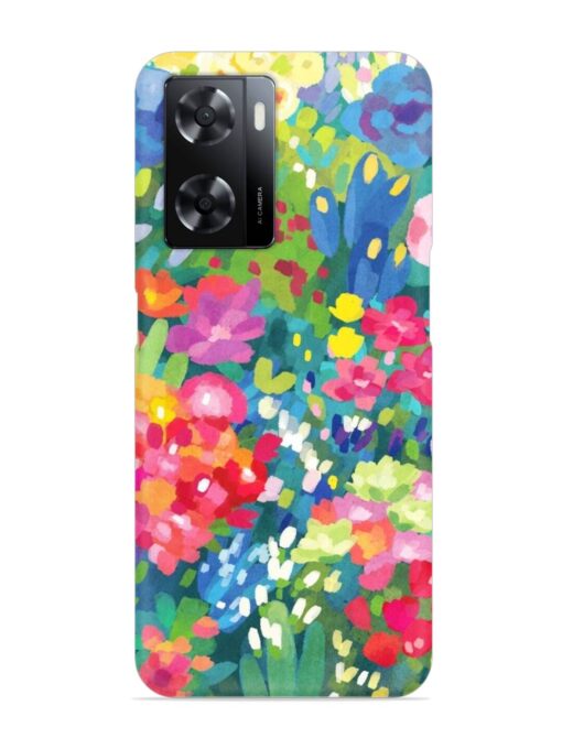 Watercolor Flower Art Snap Case for Oppo A57 (5G)