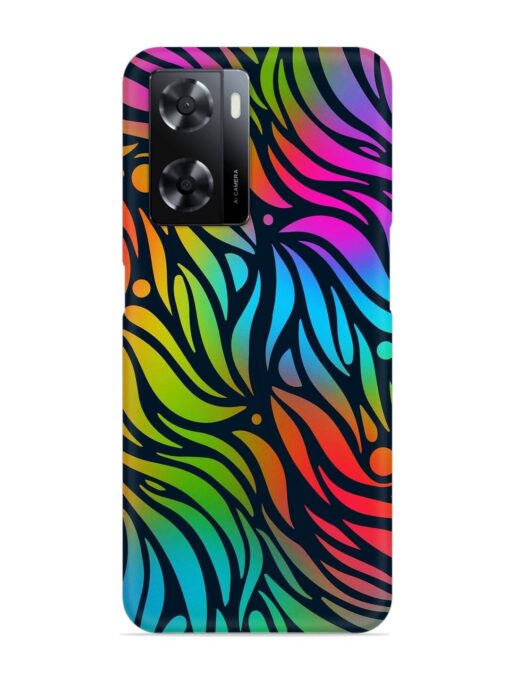 Abstract Leaf Design Snap Case for Oppo A57 (5G) Zapvi