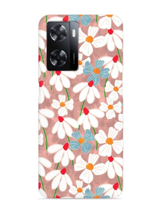 Abstract Petal Flowers Snap Case for Oppo A57 (5G) Zapvi