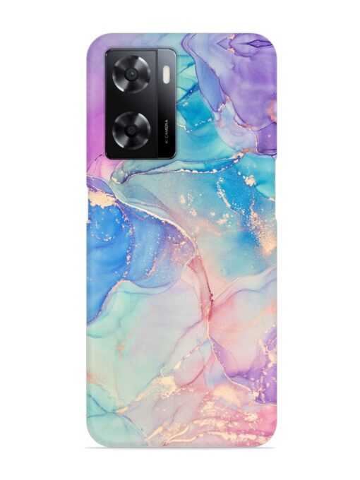 Alcohol Ink Colors Snap Case for Oppo A57 (5G) Zapvi