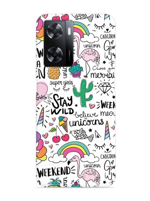 Unicorn Ice Cream Snap Case for Oppo A57 (5G)