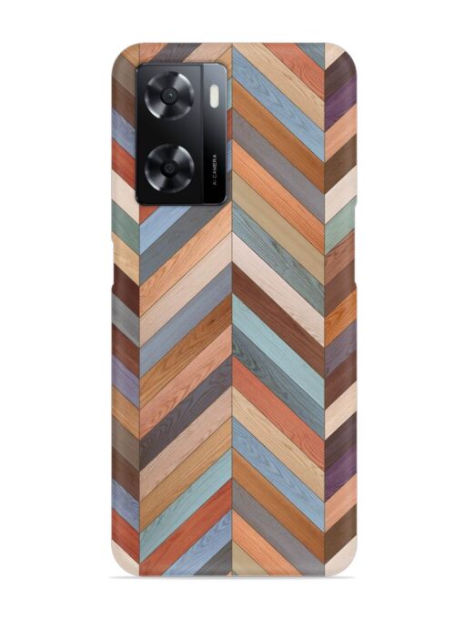 Seamless Wood Parquet Snap Case for Oppo A57 (5G) Zapvi