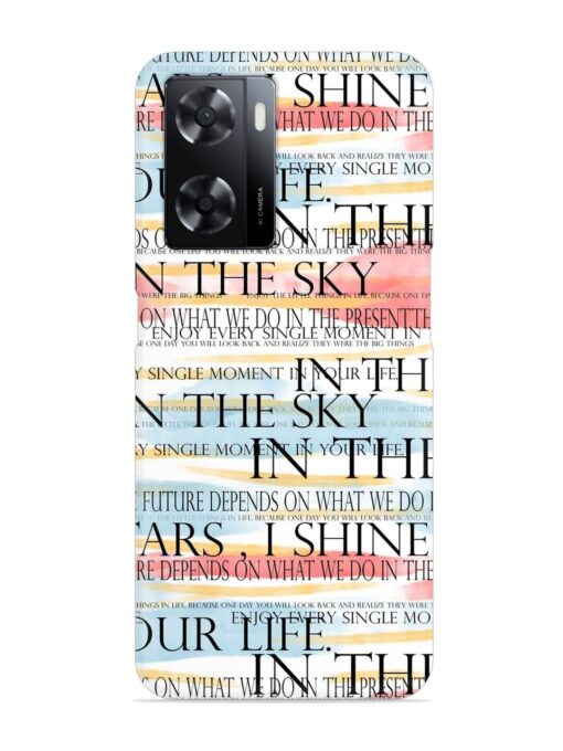 Seamless Slogans Pattern Snap Case for Oppo A57 (5G) Zapvi