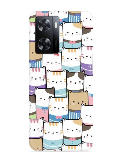 Cute Adorable Cat Snap Case for Oppo A57 (5G)