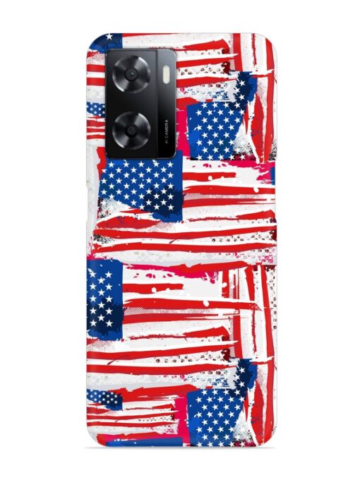 Usa Flag Seamless Snap Case for Oppo A57 (5G)