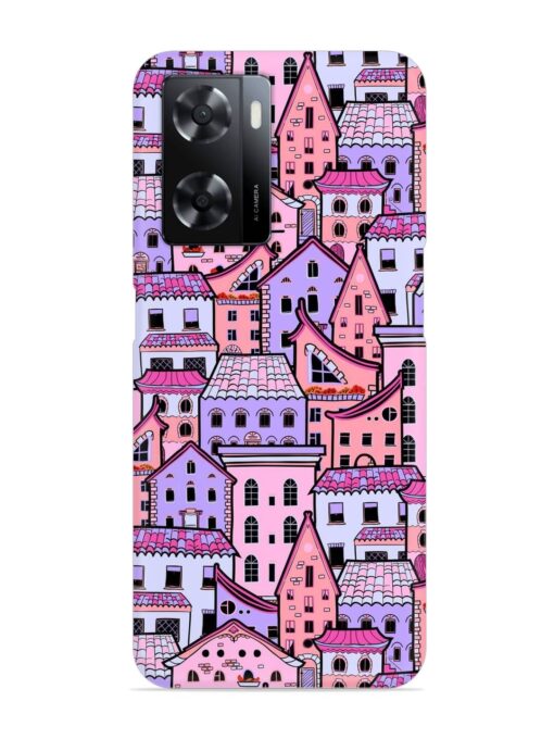 Seamless Pattern Houses Snap Case for Oppo A57 (5G) Zapvi