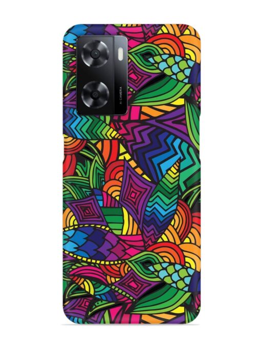 Abstract Multicolor Seamless Snap Case for Oppo A57 (5G)