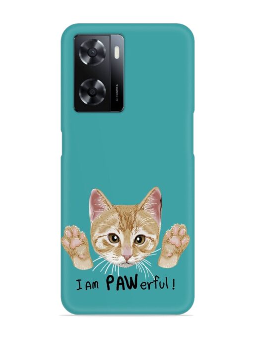 Typography Slogan Cat Snap Case for Oppo A57 (5G) Zapvi