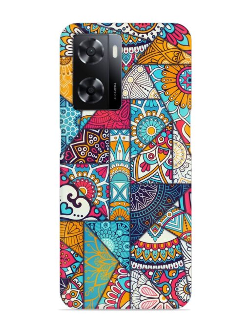 Patchwork Pattern Vintage Snap Case for Oppo A57 (5G) Zapvi