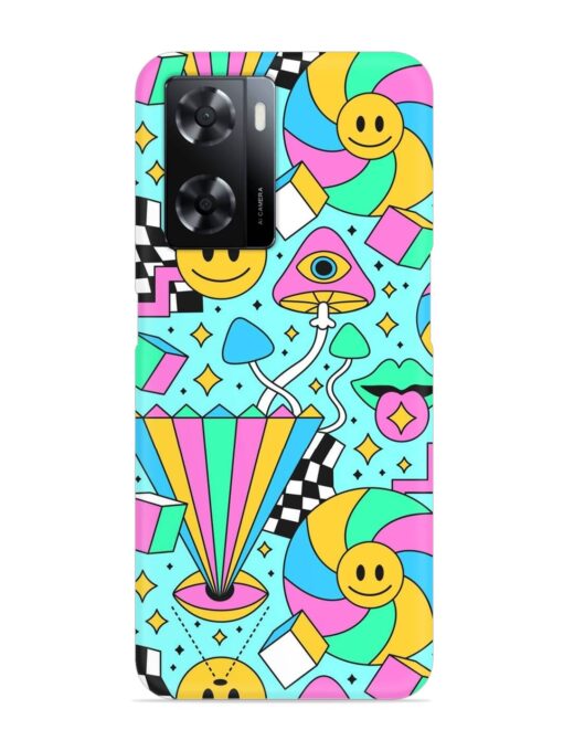 Trippy Rainbow 60S Snap Case for Oppo A57 (5G) Zapvi