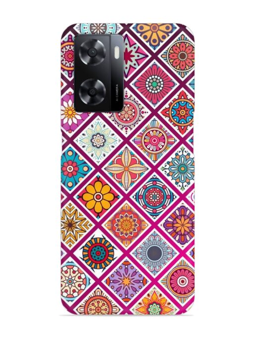 Seamless Tile Pattern Snap Case for Oppo A57 (5G)