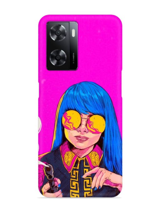 Aesthetic Anime Girl Snap Case for Oppo A57 (5G) Zapvi