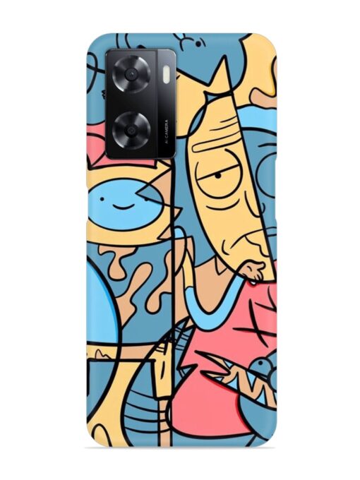 Silly Face Doodle Snap Case for Oppo A57 (5G)