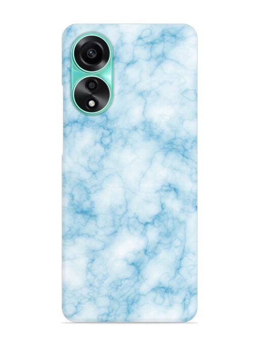 Blue White Natural Marble Snap Case for Oppo A78 (4G) Zapvi