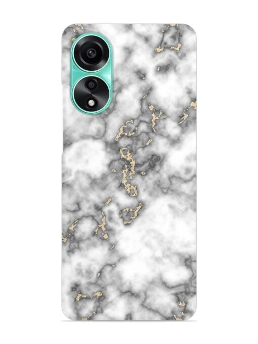 Gray And Gold Marble Snap Case for Oppo A78 (4G)