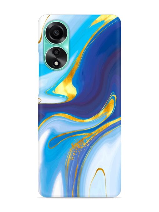 Watercolor Background With Golden Foil Snap Case for Oppo A78 (4G)