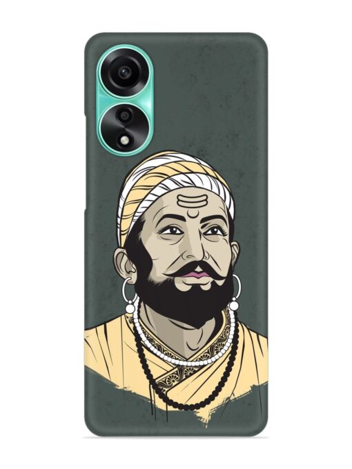 Shivaji Maharaj Vector Art Snap Case for Oppo A78 (4G)