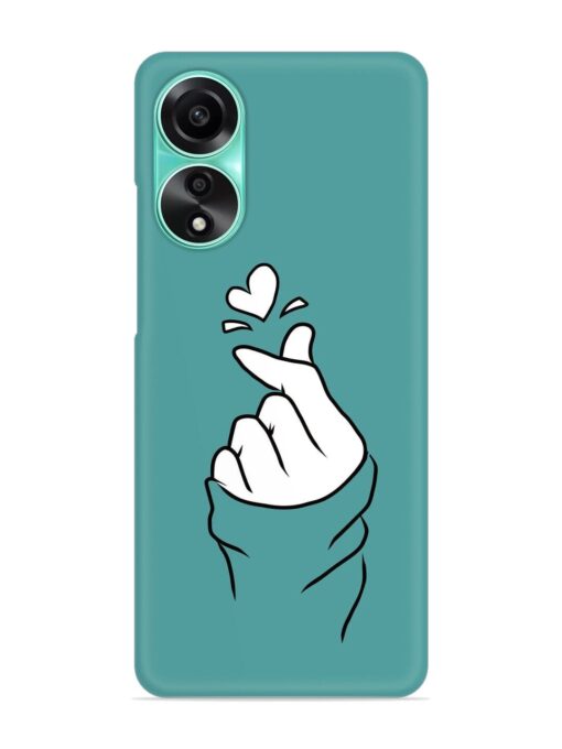 Korean Heart Sign Art Snap Case for Oppo A78 (4G) Zapvi